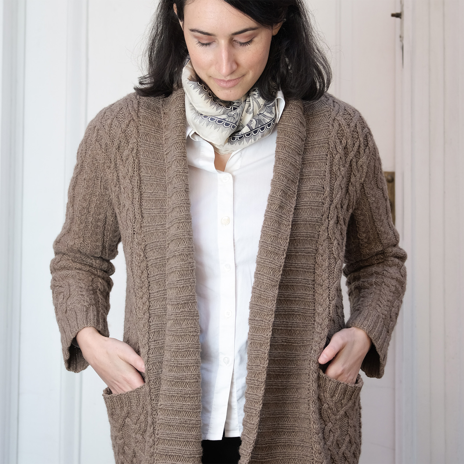 mYak Tibetan FiberKailash Cabled Cardigan by Michele Wang - mYak ...