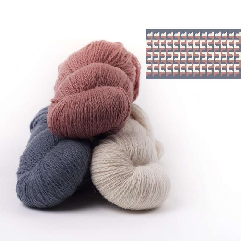 mYak Skeins Tibetan Cloud Wool Salice grigio Cherry blossom Callicarpa