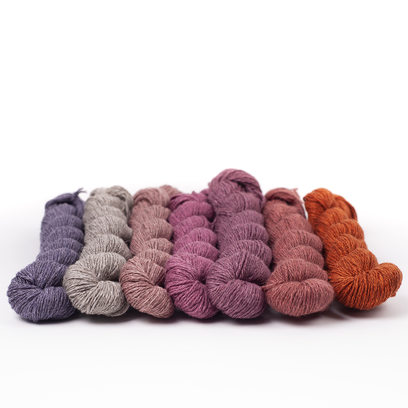 mYak Skeins Baby Yak Silk Gelso Prana Ananda Samsara Sangria Melograno Dakini