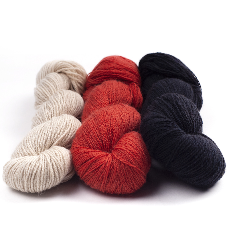 mYak Skeins Oatmeal Saffron Midnight Blue