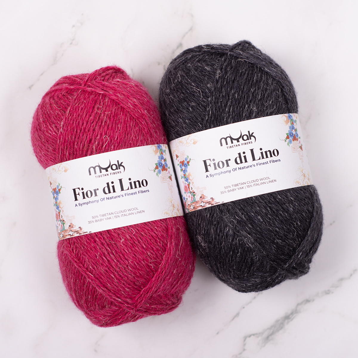 mYak Fior di lino Anemone Pink Graphite