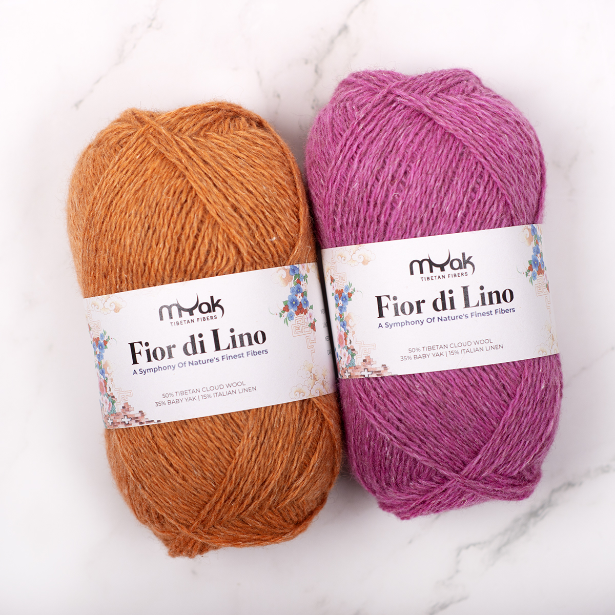 mYak Fior di lino Turmeric Pink Cosmos