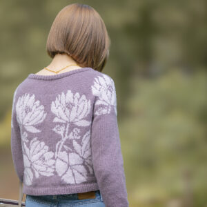 Pink Lotus Cardigan by Zanete Knits in mYak Yarns