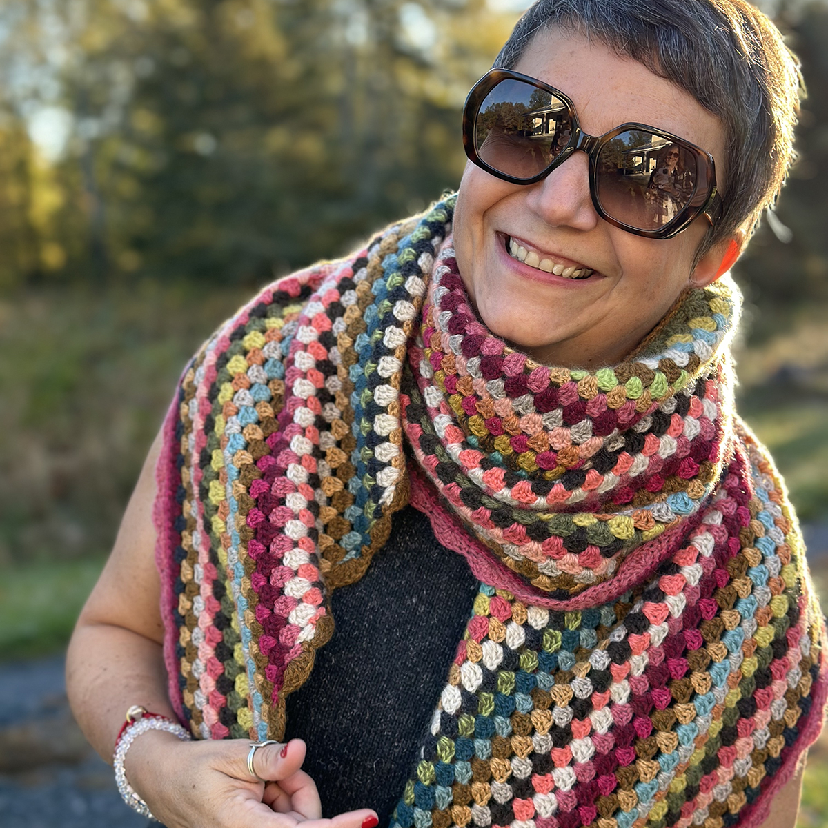 Granny Stripe Shawl_CROCHET OBJET13