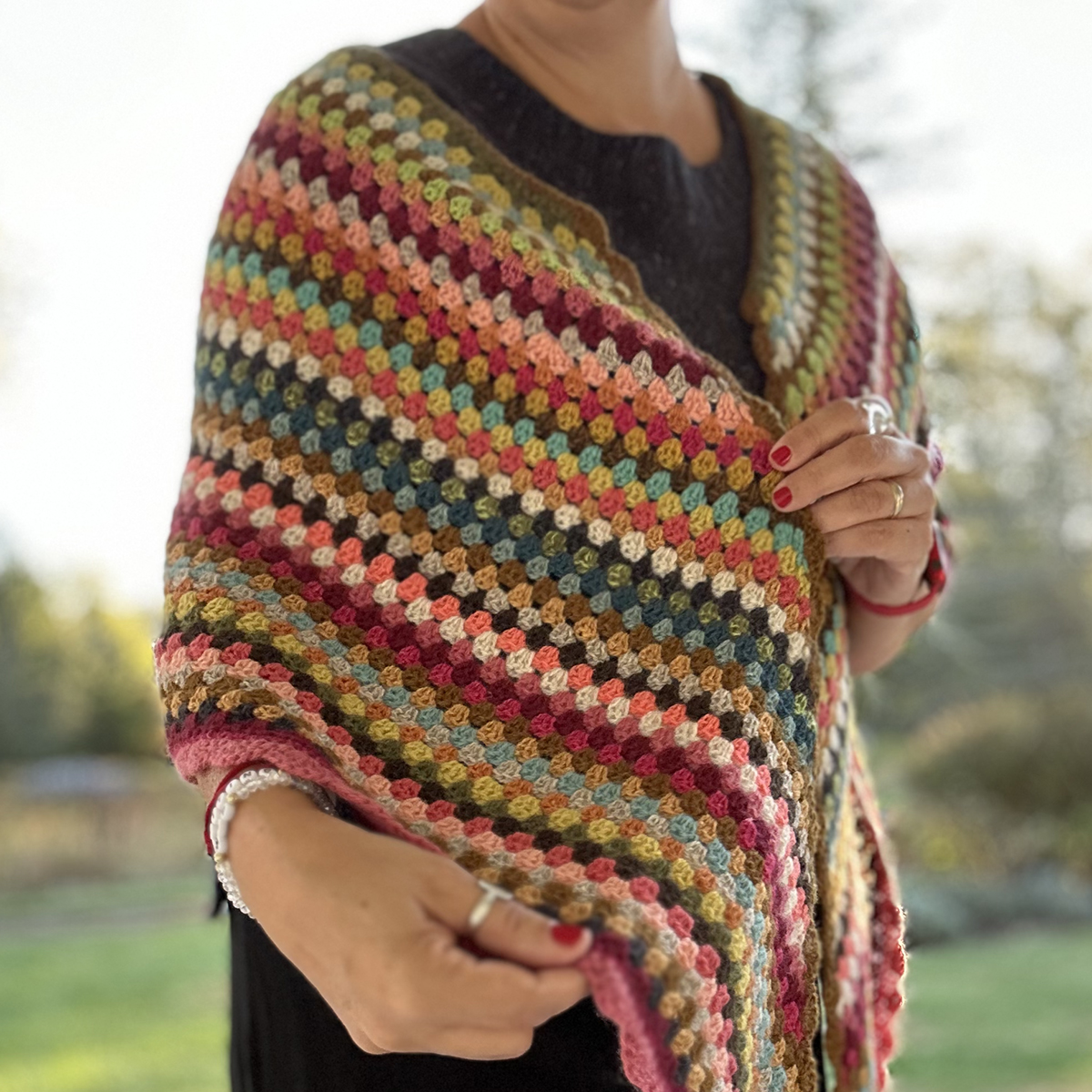 Granny Stripe Shawl_CROCHET OBJET4