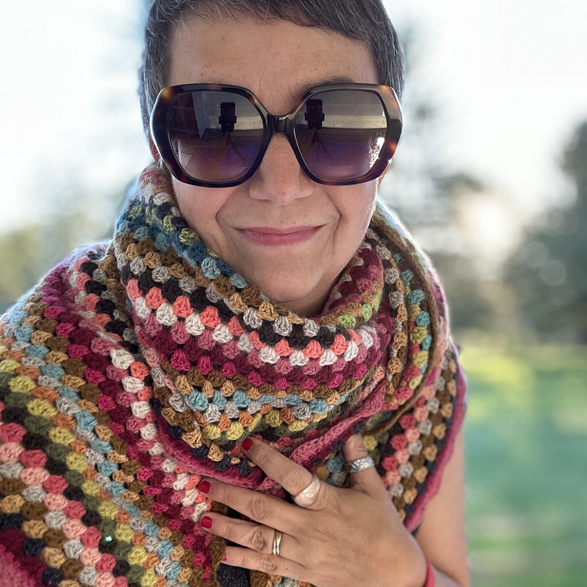 Granny Stripe Shawl_CROCHET OBJET6