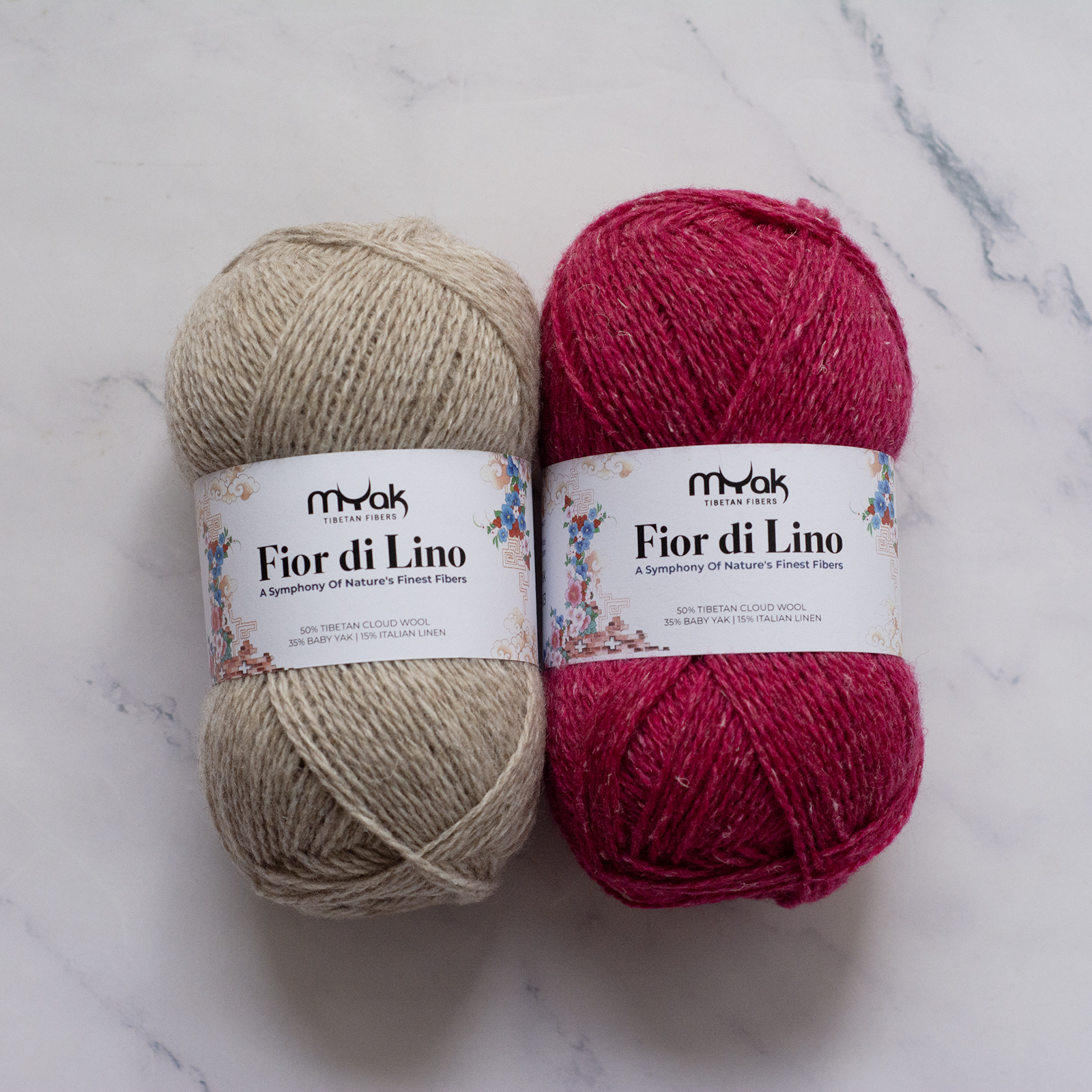 mYak_Yarns_Fior di Lino_Caffelatte Anemone Pink