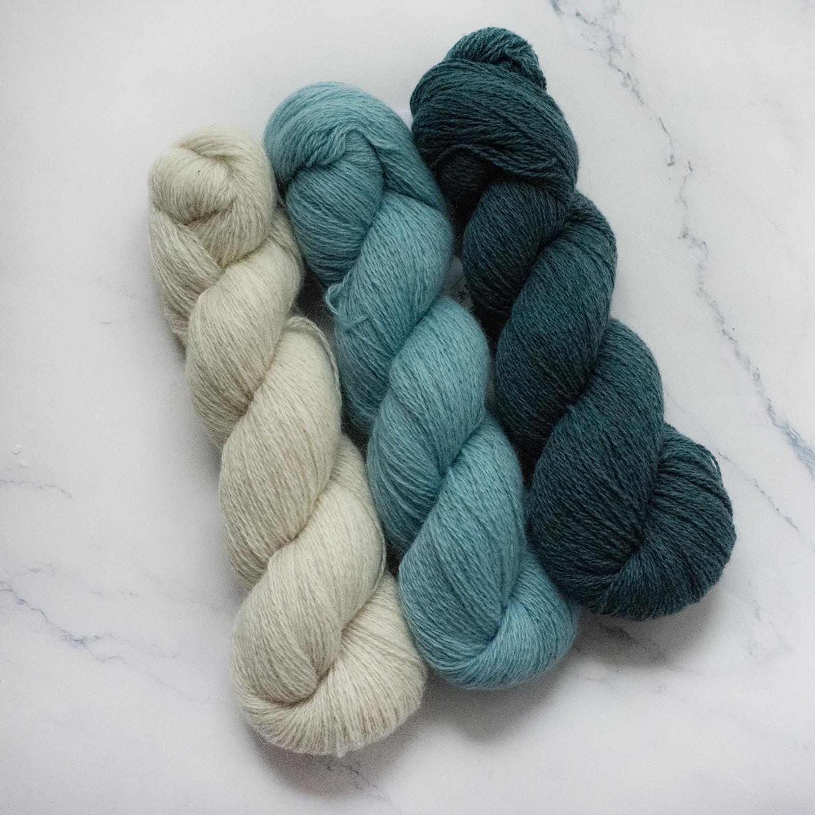 mYak Yarns Oatmeal Teal Robin egg
