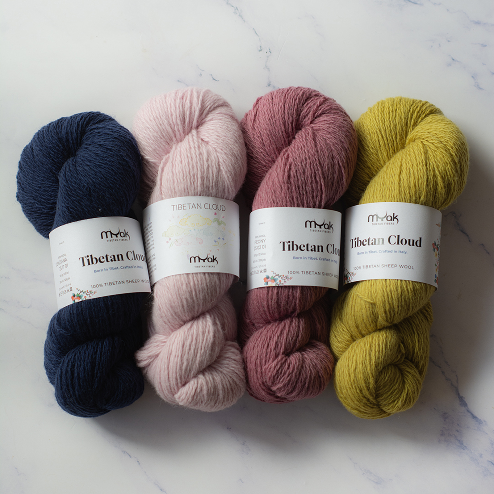 mYak_Yarns_Genziana Cherry Blossom Peony Dandelion_Q